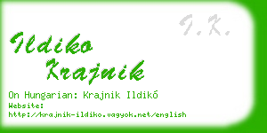 ildiko krajnik business card