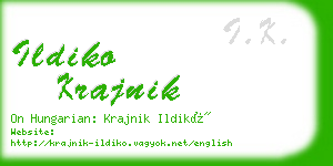 ildiko krajnik business card